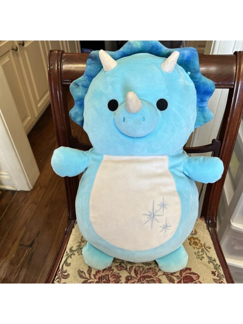 Hug Mees Dinosaur by Squishmellows Blue and White 16 Inches Stuffed Plush